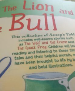 Aesop’s Fables – The Lion And The Bull And Other Aesop’s Fables - Back Cover