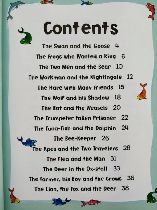Aesop's Fables - The Wolf And His Shadow And Other Aesop's Fables - Contents Page