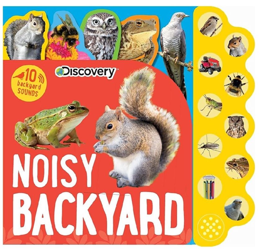 Noisy Backyard – 10 Backyard Sounds book – – Booky Wooky