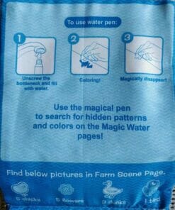 Reusable Magic water colouring book - Animals Blue - Inside5