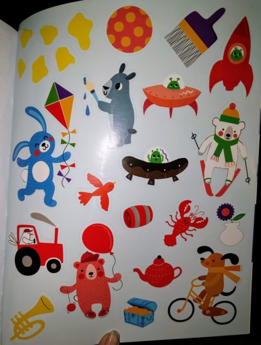 Red Yellow Blue Sticker and Draw Stickers Page