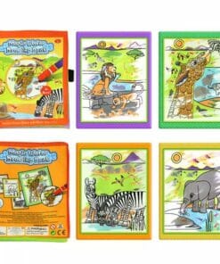 Reusable Magic Water Colouring Book Animals - Orange - All Pages2