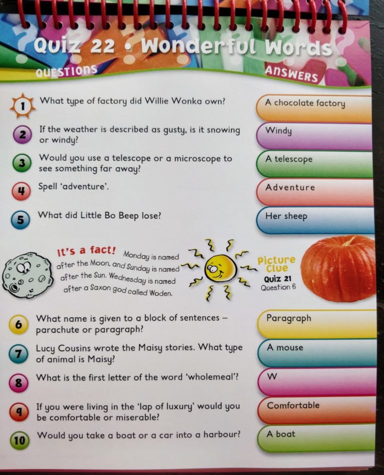 Flip Quiz General Knowledge Ages 7 8 Booky Wooky