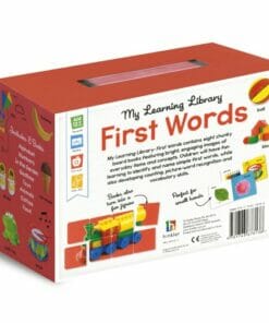 Hinkler Building Blocks My Little Library - First Words - Back of the box - 9781743678138