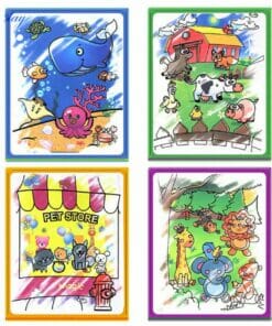 Reusable Magic water colouring book Animals Black Inside (4)