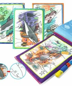 Reusable Magic water colouring book Marine Life Inside1