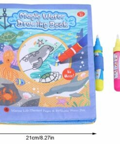 Reusable Magic water colouring book Marine Life2 with size