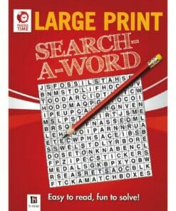 Puzzle Time Large Print Search A Word Red