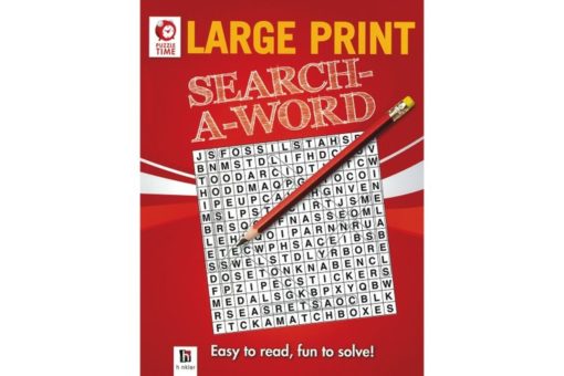 Puzzle Time Large Print Search A Word Red