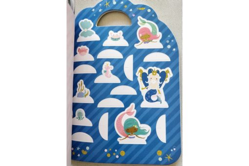 Mermaid Sticker Activity Carry Case Bookoli press and play pages 1