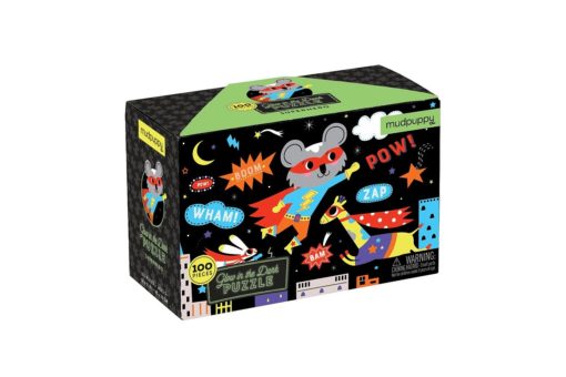 Superhero Glow in the Dark Puzzle 100 pieces 9780735354012 Box packing