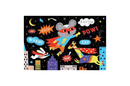 Superhero Glow in the Dark Puzzle 100 pieces 9780735354012 full picture inside