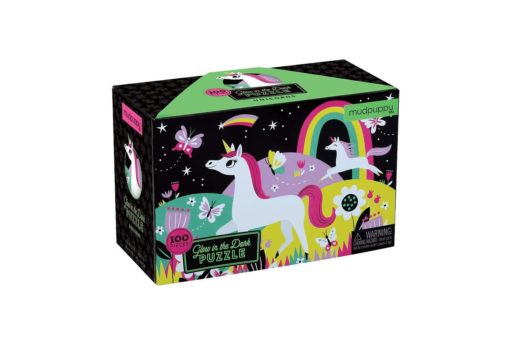 Unicorn Glow in the Dark Puzzle 100 pieces 9780735345751 Box Packing