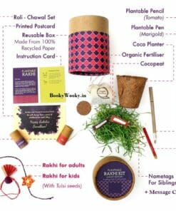 Plantable Rakhi Luxury Kit for Kids contents