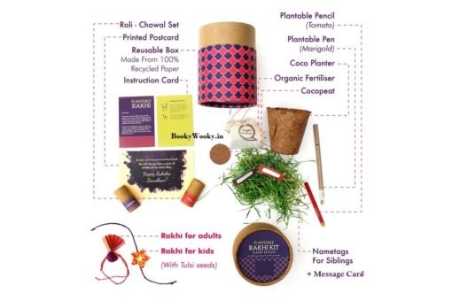 Plantable Rakhi Luxury Kit for Kids contents