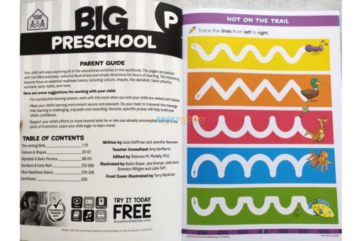 School Zone Big Preschool Workbook 9781488908743 inside pages 1