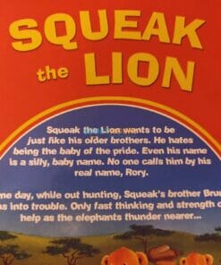 Squeak the Lion 9780857264381 back cover
