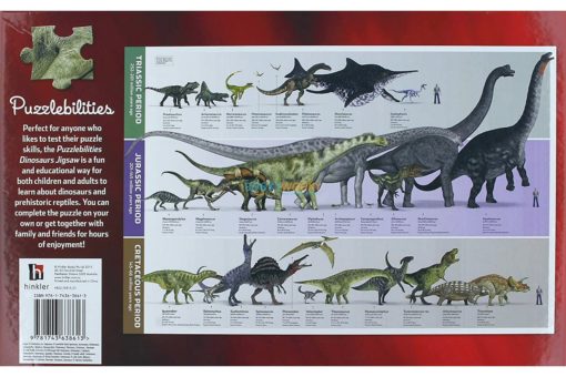 500 Piece Jigsaw Puzzle Dinosaurs back cover