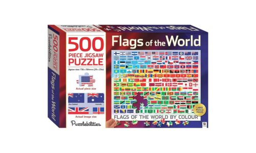 500 Piece Jigsaw Puzzle Flags of the World 9781488933721 cover page