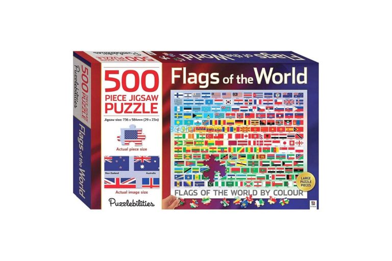 500 Piece Jigsaw Puzzle Flags of the World Booky Wooky