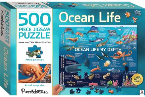 500 Piece Jigsaw Puzzle Ocean Life 9781488933714 cover page