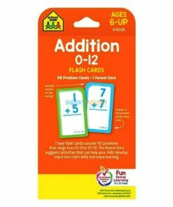 Addition 0-12 Flash Cards back cover