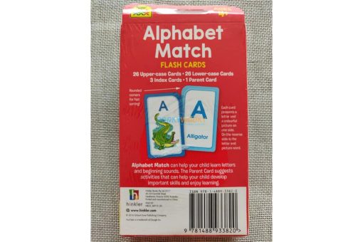 Alphabet Match Flash Cards back cover
