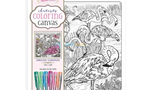Art Maker Artists Coloring Canvas Fabulous Flamingos 9781488976193 cover page