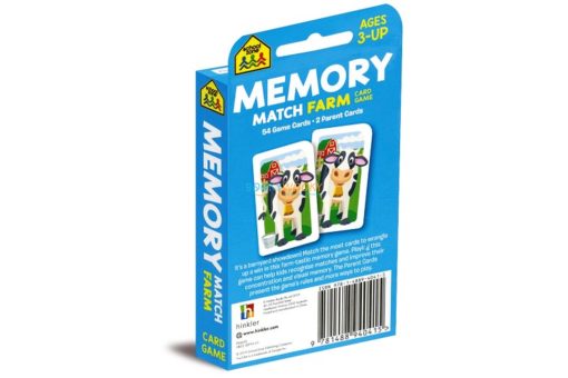 Memory Match Farm Card Game back cover
