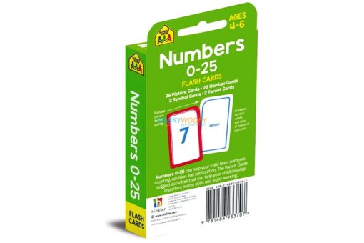 Numbers 0 25 Flash Cards back cover