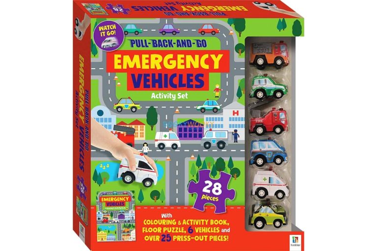 Pull Back and Go Emergency Vehicles Activity Set Booky Wooky