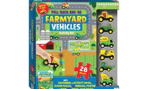 Pull Back and Go Farmyard Vehicles Activity Set 9781488914799 cover page