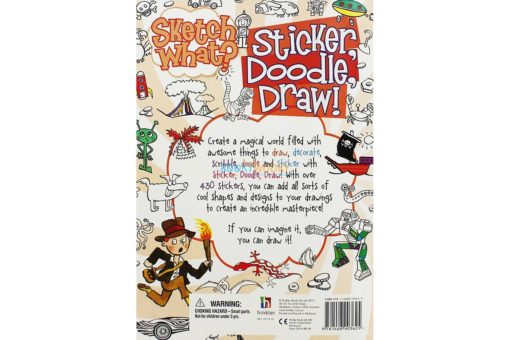 Sketch What Sticker Doodle Draw (Orange) back page