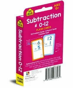 Subtraction 0-12 Flash Cards back cover