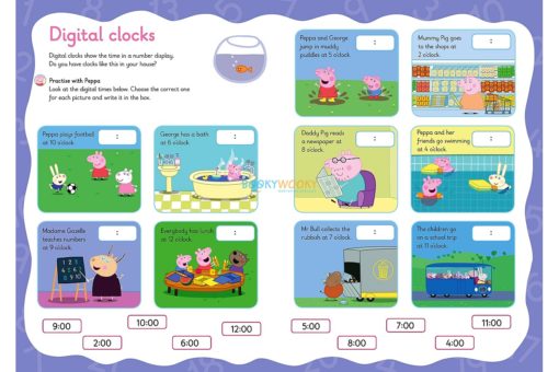 Peppa Pig Practise with Peppa Wipe Clean Telling the Time 2