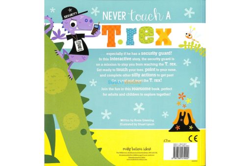 Never touch a T Rex 9781789474022 back coverjpg