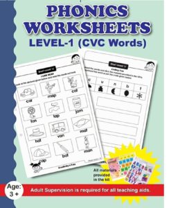 Phonics Worksheets with Craft Material CVC Words - Level 1