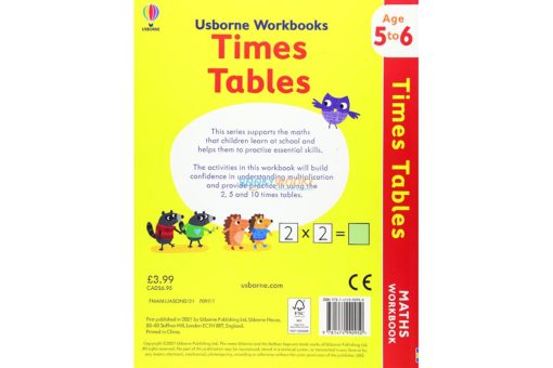 Times Tables Workbook Age 5 to 6