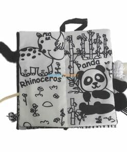 Jungly Tails Animal Tails Black White Cloth Book inside