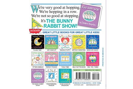 The Bunny Rabbit Show By Sandra Boynton back coverjpg
