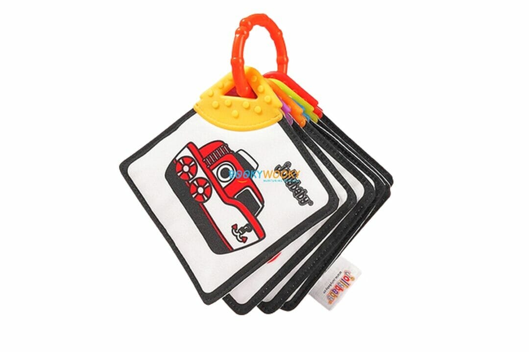 Teether Cloth Book Black White Red cover