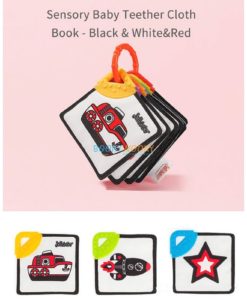Teether ClothBook- Black & White& Red 3