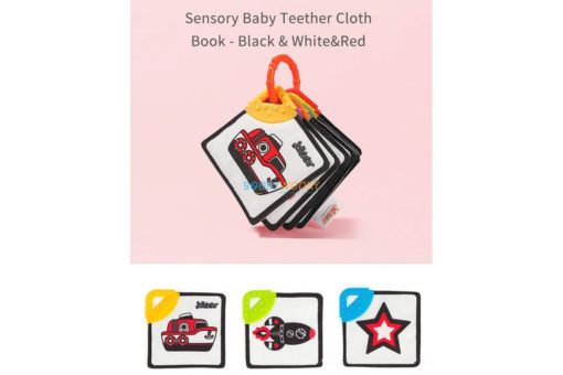 Teether ClothBook Black White Red 3