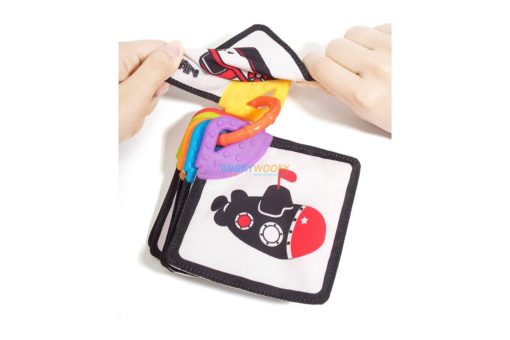 Teether ClothBook Black White Red 4