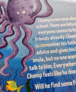 Chomp Goes to School Boardbook backcover