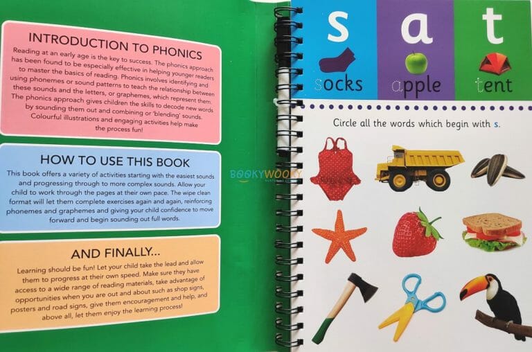 Phonics Wipe Clean with Pen Booky Wooky