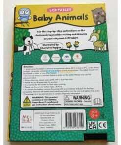 Baby Animals LCD Tablet with Flashcards Pack back cover