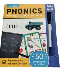 Phonics Wipe Clean Cards & LCD Tablet 9781839236785 cover white