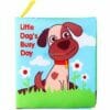 Little Dogs Busy Day Cloth Books 11x11cm