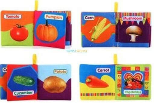 Vegetables-1 Cloth Books 11x11cm inside